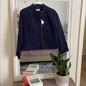 Loft navy blue Moto jacket, NWT